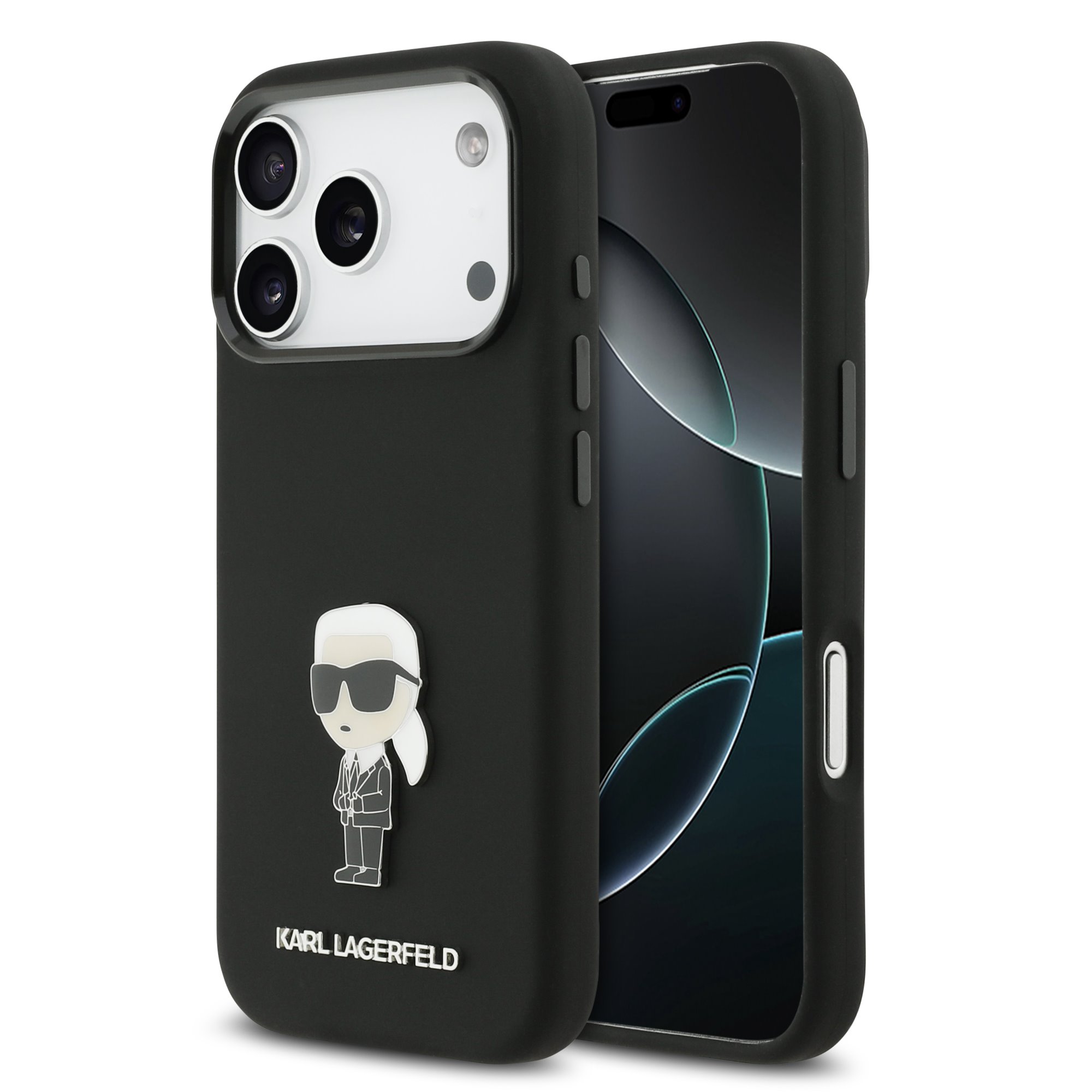 Karl Lagerfeld Case Apple iPhone 17 Pro, Liquid Silicone K/C MagSafe /black/ - KLHCP17LSMHKNPK
