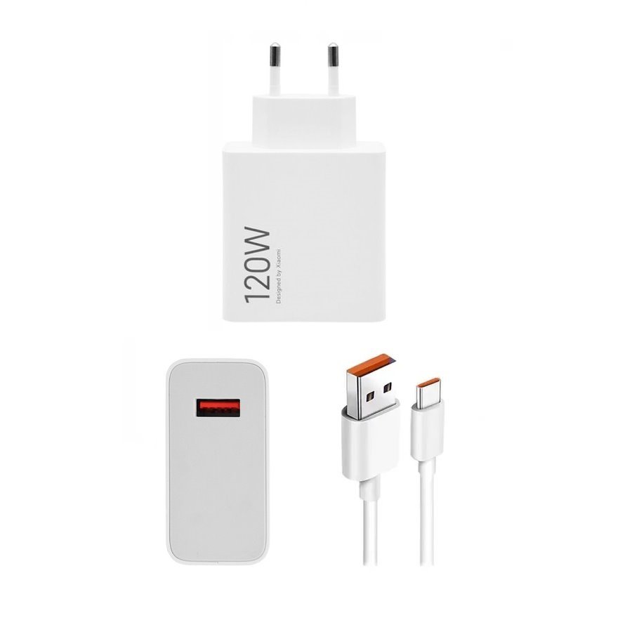Xiaomi 220V 120W, USB-A, кабел A-C,Original /white/ (package) - MDY-14-EE