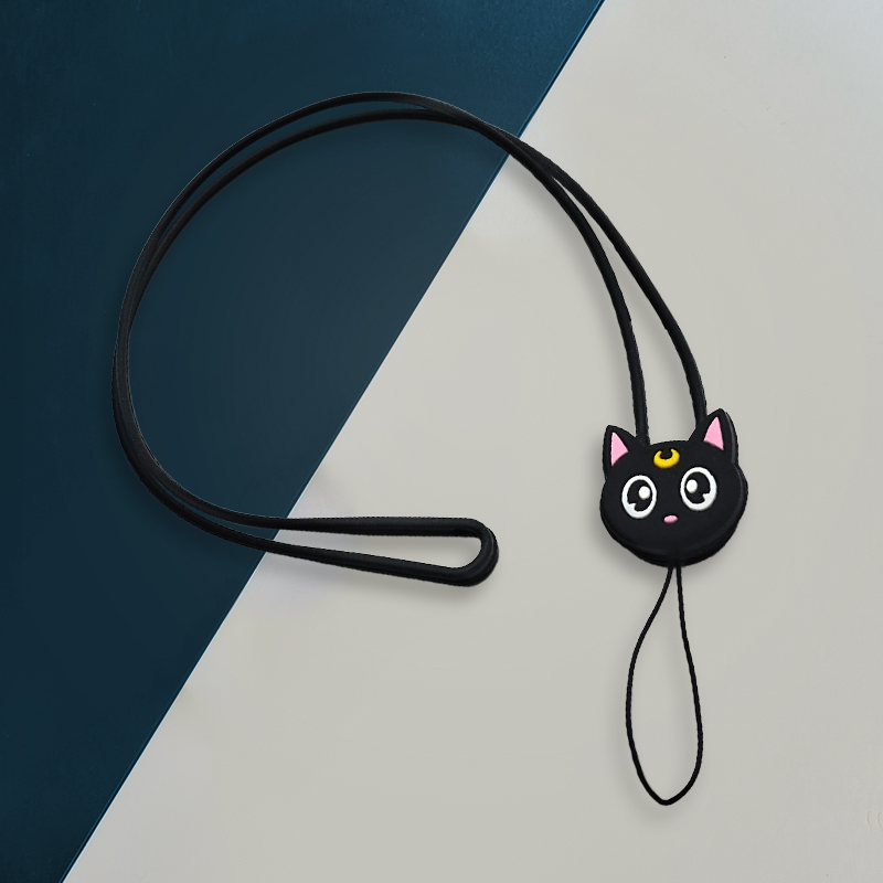 Аксесоар/ Връзка Soft lanyard rope /черно коте/