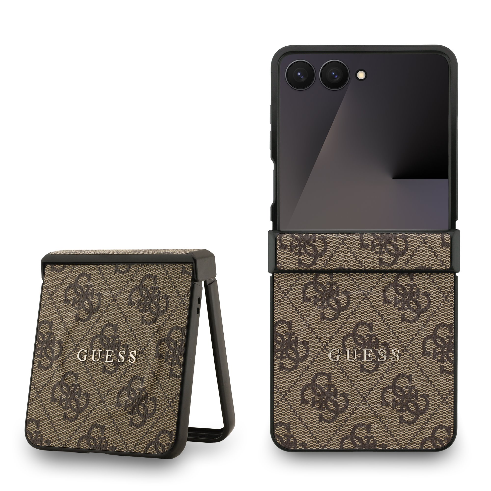 GUESS Калъф Samsung Z Flip 7,PU Leather 4G Colored Ring MagSafe, кафяв - GUHMZF7P4MSEGCW