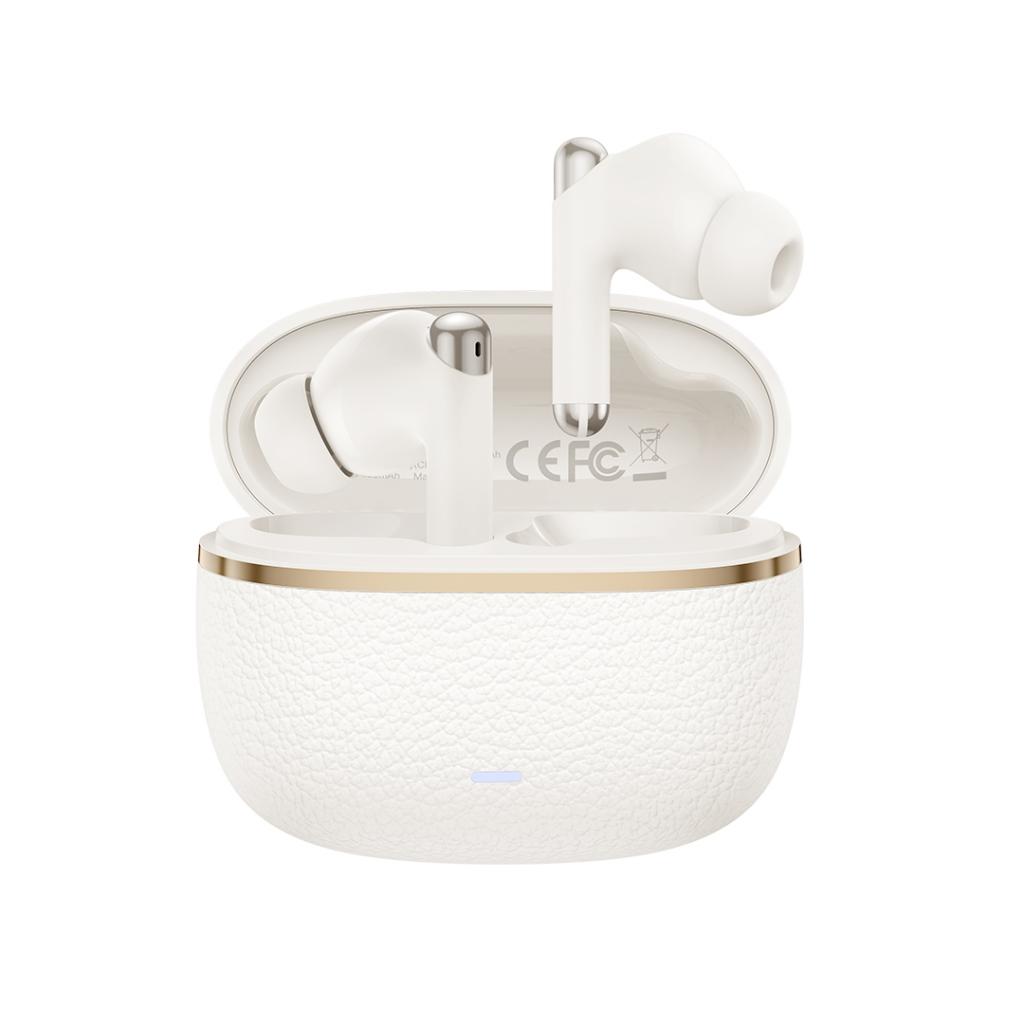 XO HF TWS, ENC, Dual mic, Leather, бели - G33