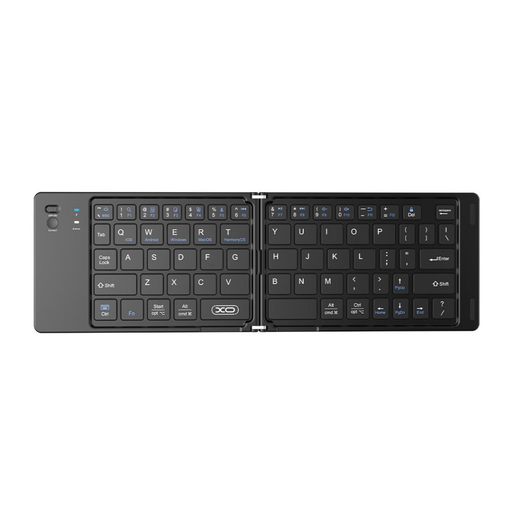 XO Безжична клавиатура, сгъваема, черна - KB-11