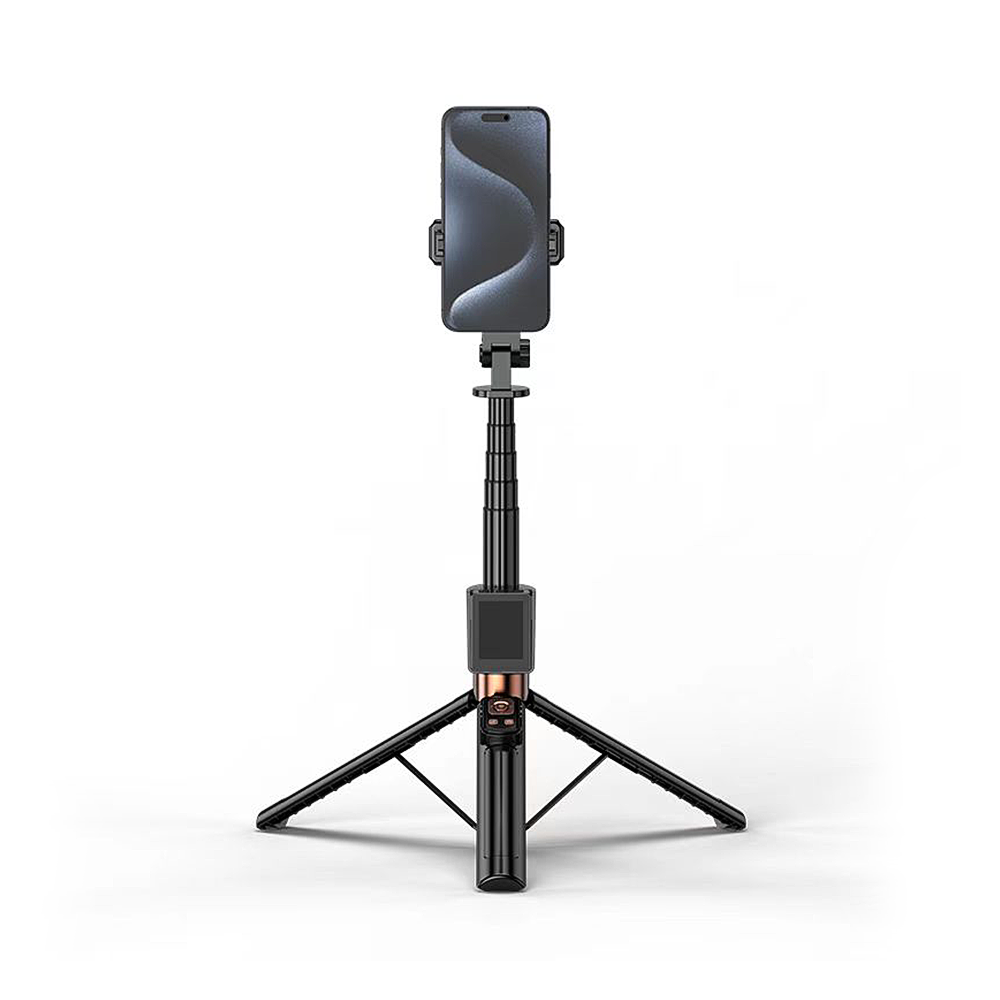 XO Селфи стик, Tripod Stand+Dual lights, Bluetooth, черен - SS23