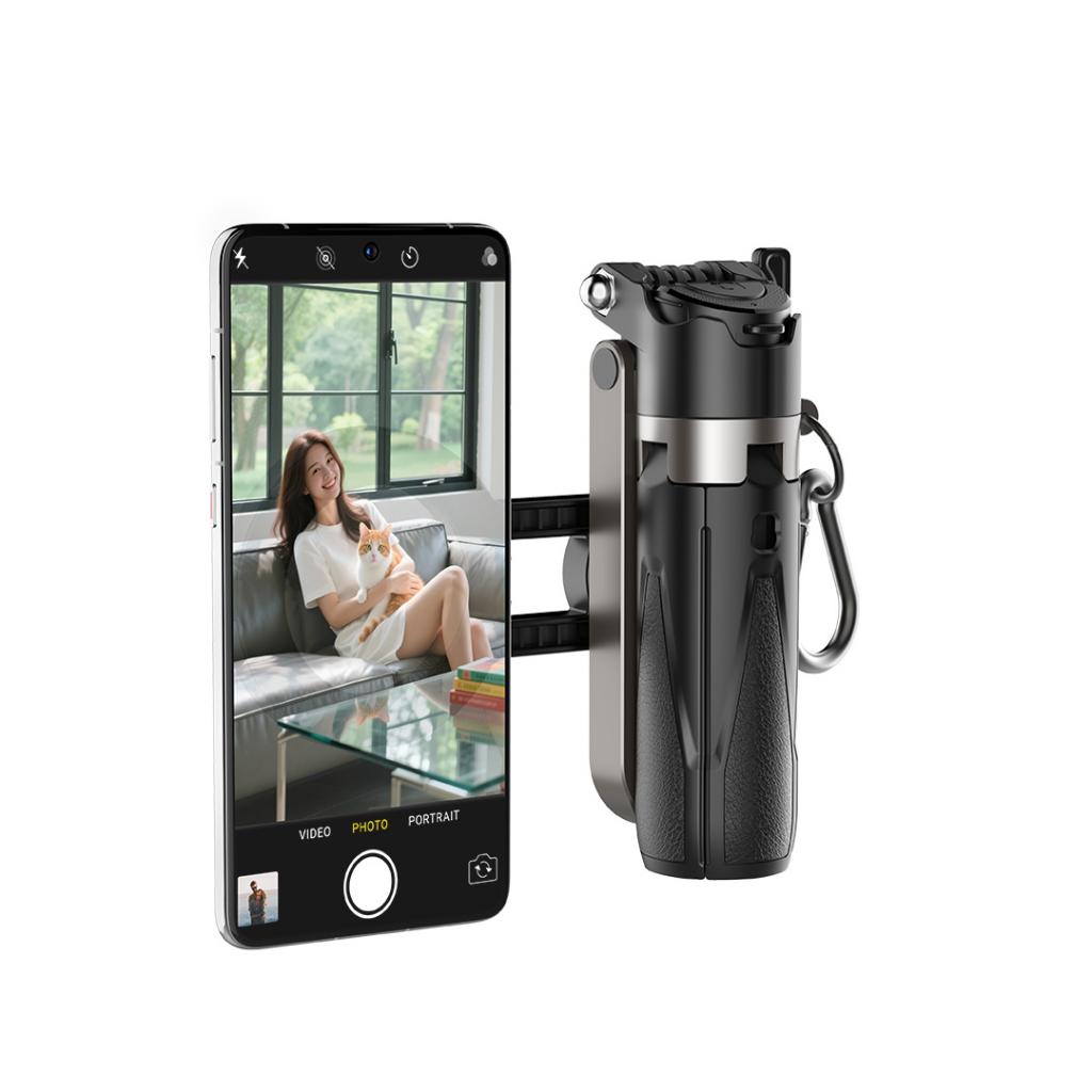 XO Селфи стик 4-в-1, Camera Grip MagSafe, Bluetooth, черен - SS24