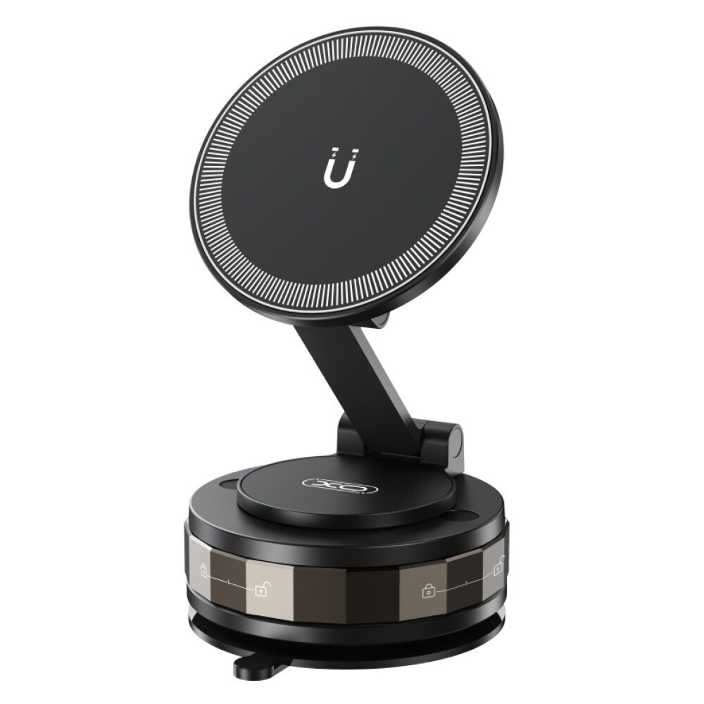 XO Холдер Magnetic Suction cup, Manual с вакуум, черен - C176