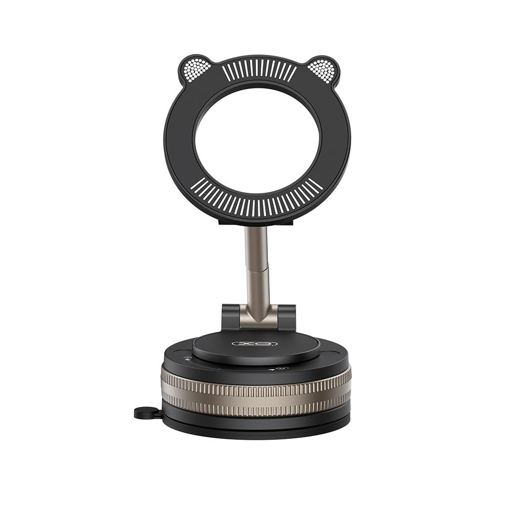 XO Холдер Magnetic Suction cup, Cat head с вакуум, черен - C181