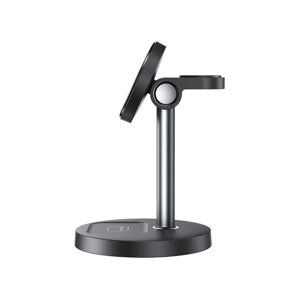 XO Холдер 15W 3в1 Wireless за бюро, черен - CX038
