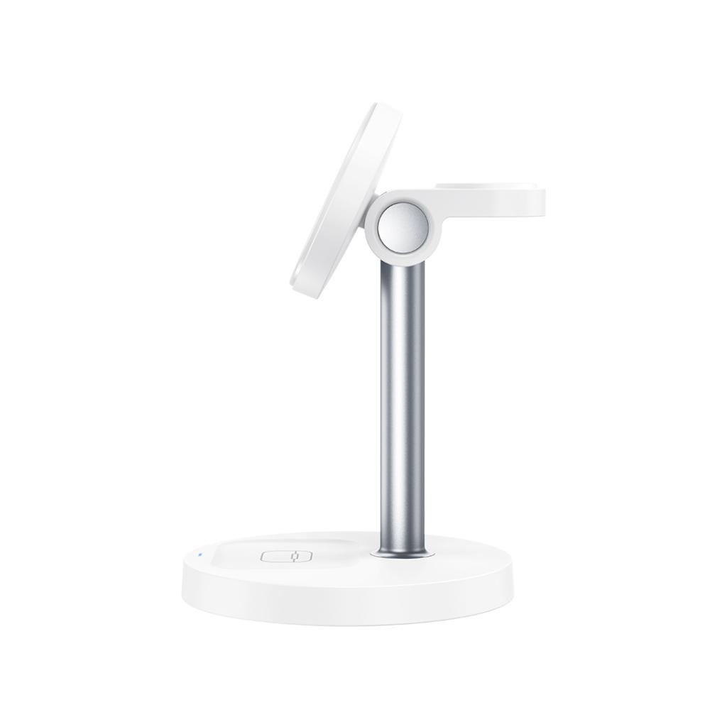 XO Холдер 15W 3в1 Wireless за бюро, бял - CX038