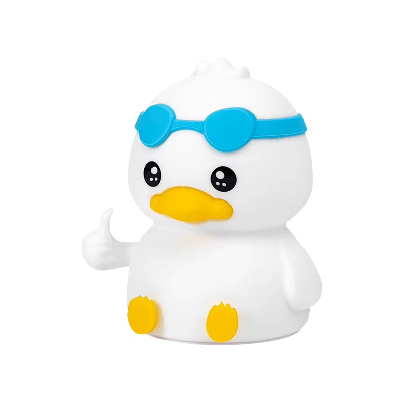 Nimbo Нощна лампа Silicone Duck with glasses, PAT, colorful, USB /бяла/