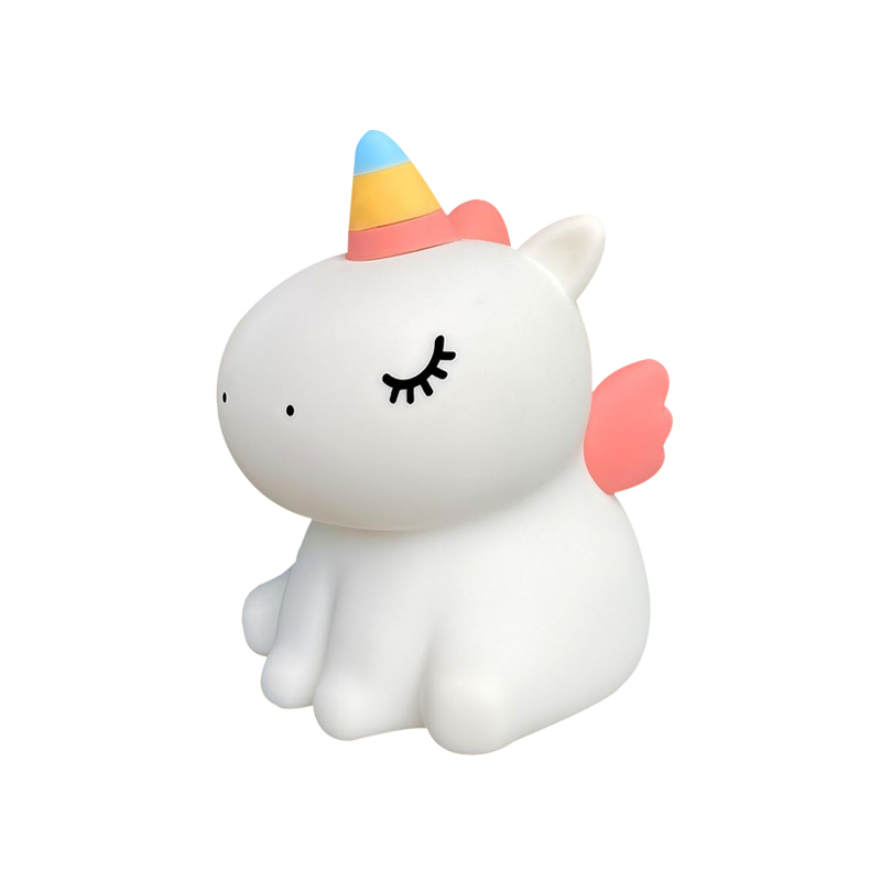 Nimbo Нощна лампа Silicone Fluffy unicorn, PAT, 3-whites, USB /бяла/