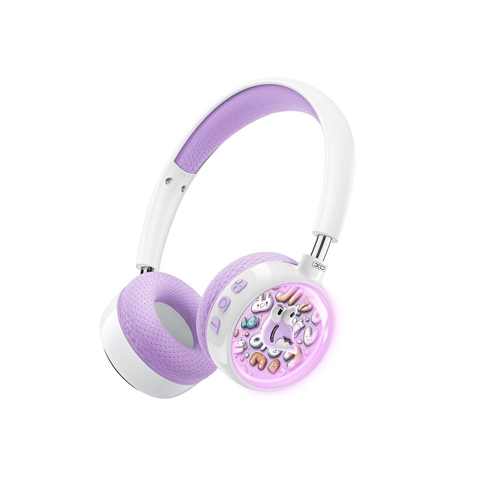 XO HF Bluetooth Overear, Cartoon Kids /лилави/ - BE57