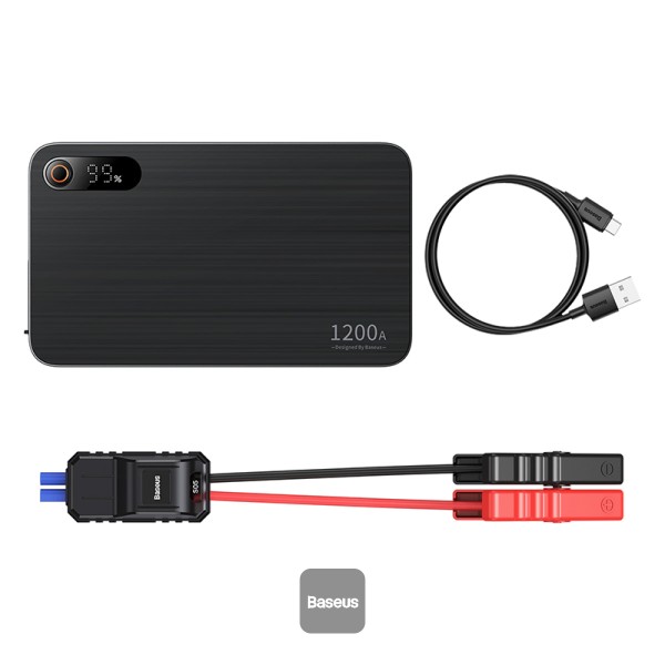 BASEUS Jump Starter/Power bank 1600A, 12000 mAh Super Energy Pro + фенер /черен/ - C00245700111-02
