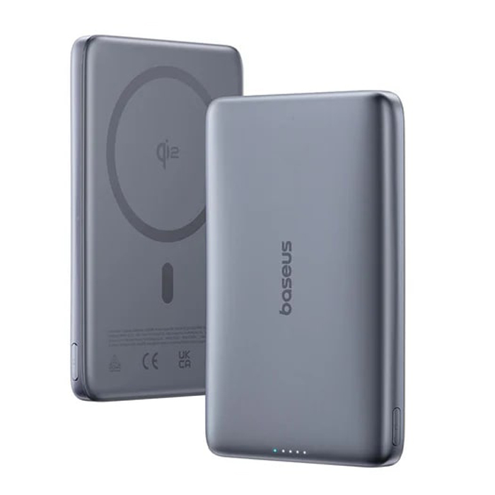 BASEUS Power Bank 10000 mAh 27W, PicoGo AM41 Ultra-slim Qi2 Magnetic /графит/ - E0027200