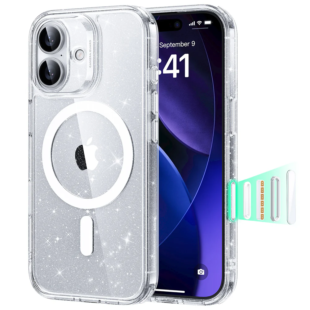ESR Калъф Classic Hybrid iPhone 17, MagSafe + Camera control cover /блестящ/ Amazon pack