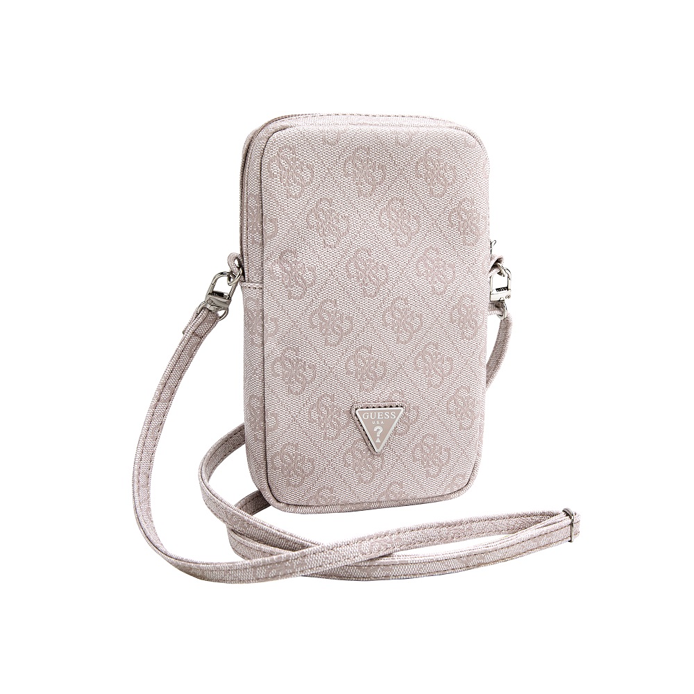 GUESS Калъф/Чанта, PU 4G Triangle Logo Wallet Phone Bag Zipper /розов/ - GUWBZP4GFTSP