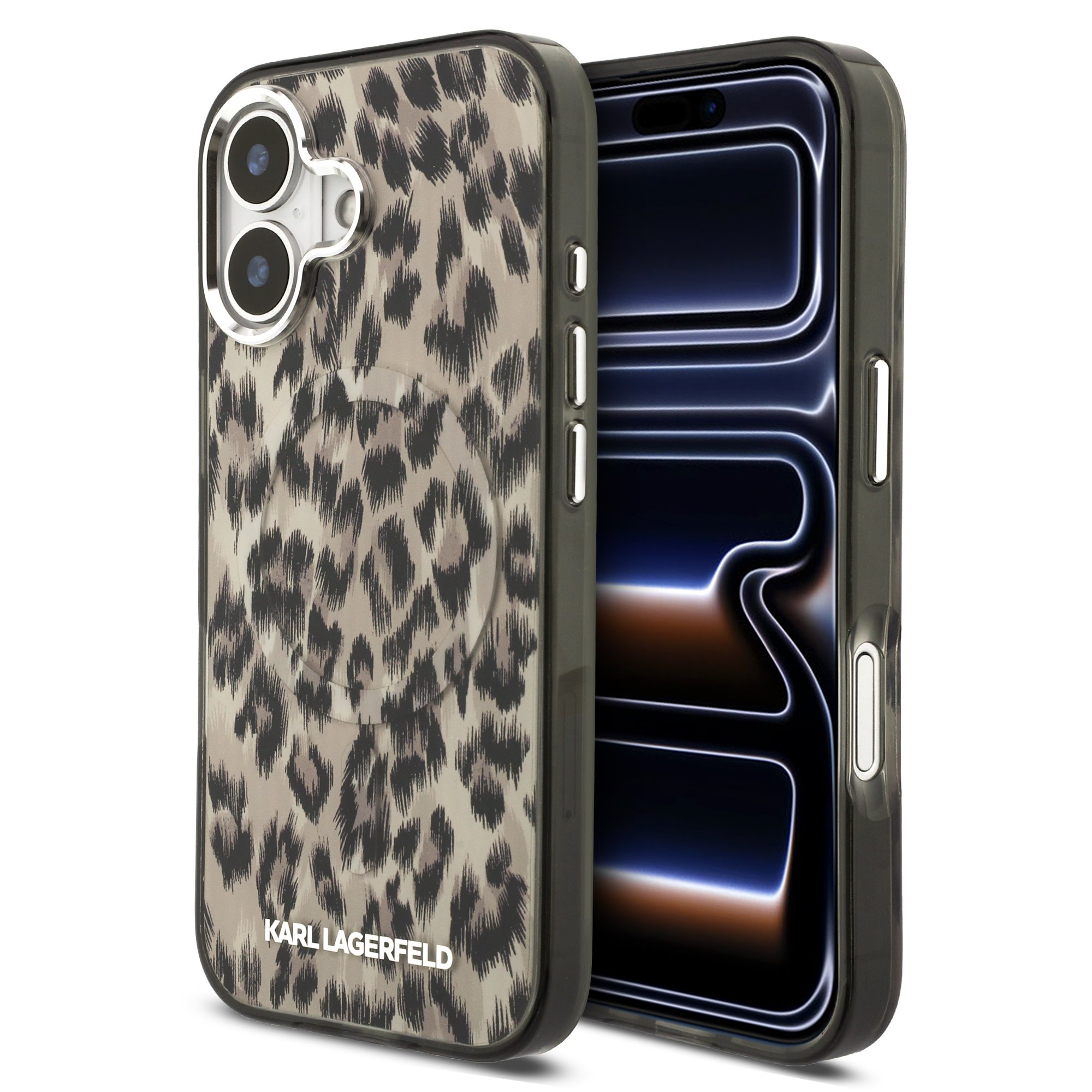Karl Lagerfeld Калъф Apple iPhone 17, IML Leopard MagSafe /кафяв/ - KLHMP17SHDLEOICW