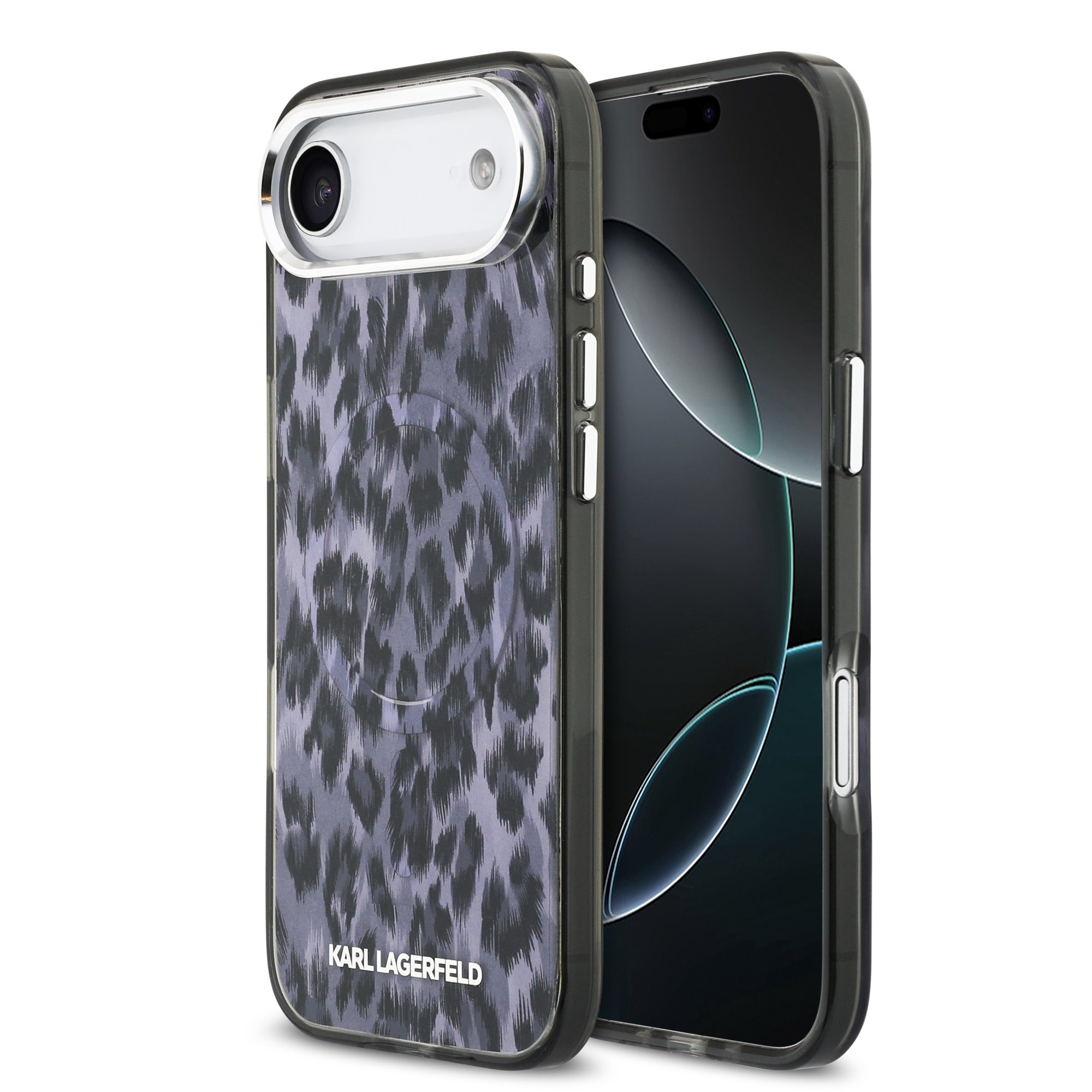 Karl Lagerfeld Калъф Apple iPhone 17 Air, IML Leopard MagSafe /сив/ - KLHMP17MHDLEOICK