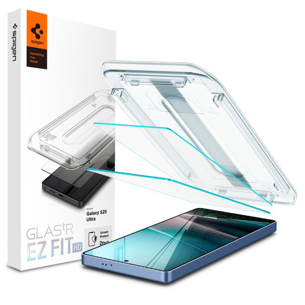 SPIGEN Tempered Glass tR.Ez Fit Samsung S25 Ultra, Easy Fit, SET 2бр. /прозрачни/ - AGL09082