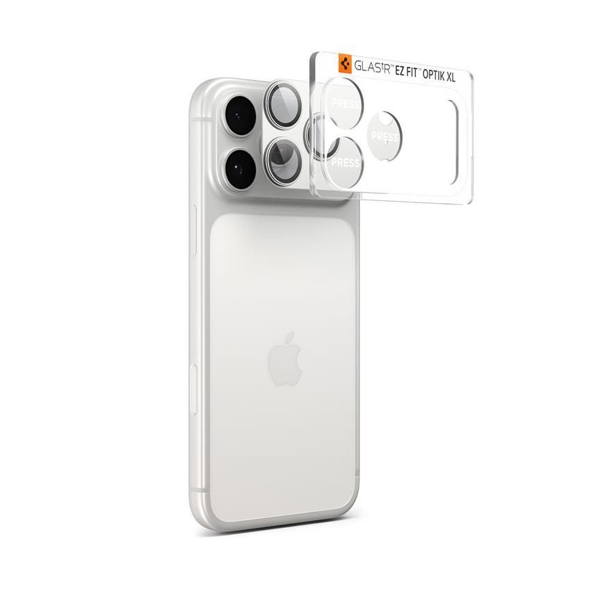 SPIGEN Camera Glass Optic Pro XL Glass tR.Ez Fit Apple iPhone 17 Pro / сребърен/ - AGL10647