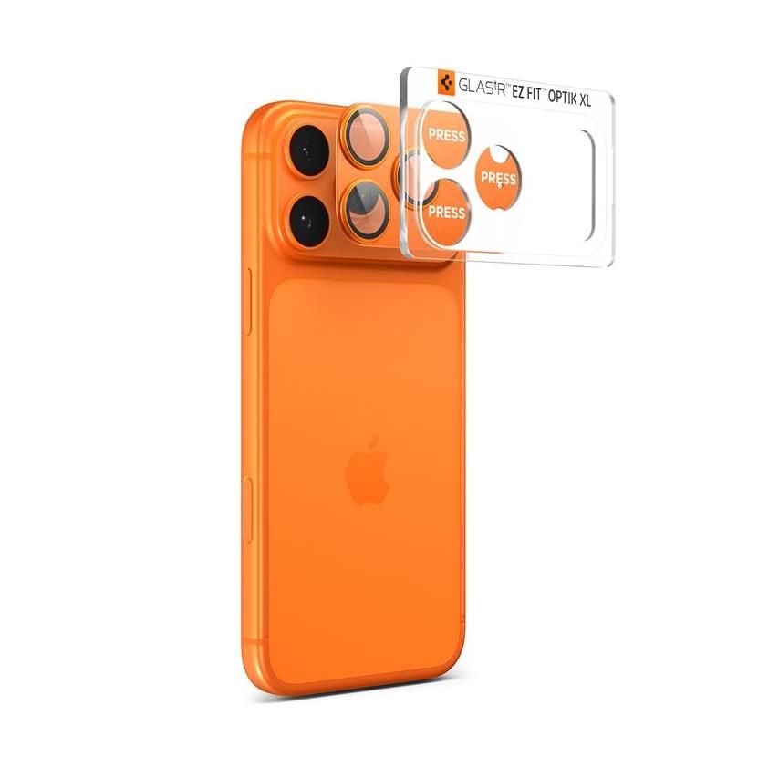 SPIGEN Camera Glass Optic Pro XL Glass tR.Ez Fit Apple iPhone 17 Pro Max / оранжев/ - AGL10650