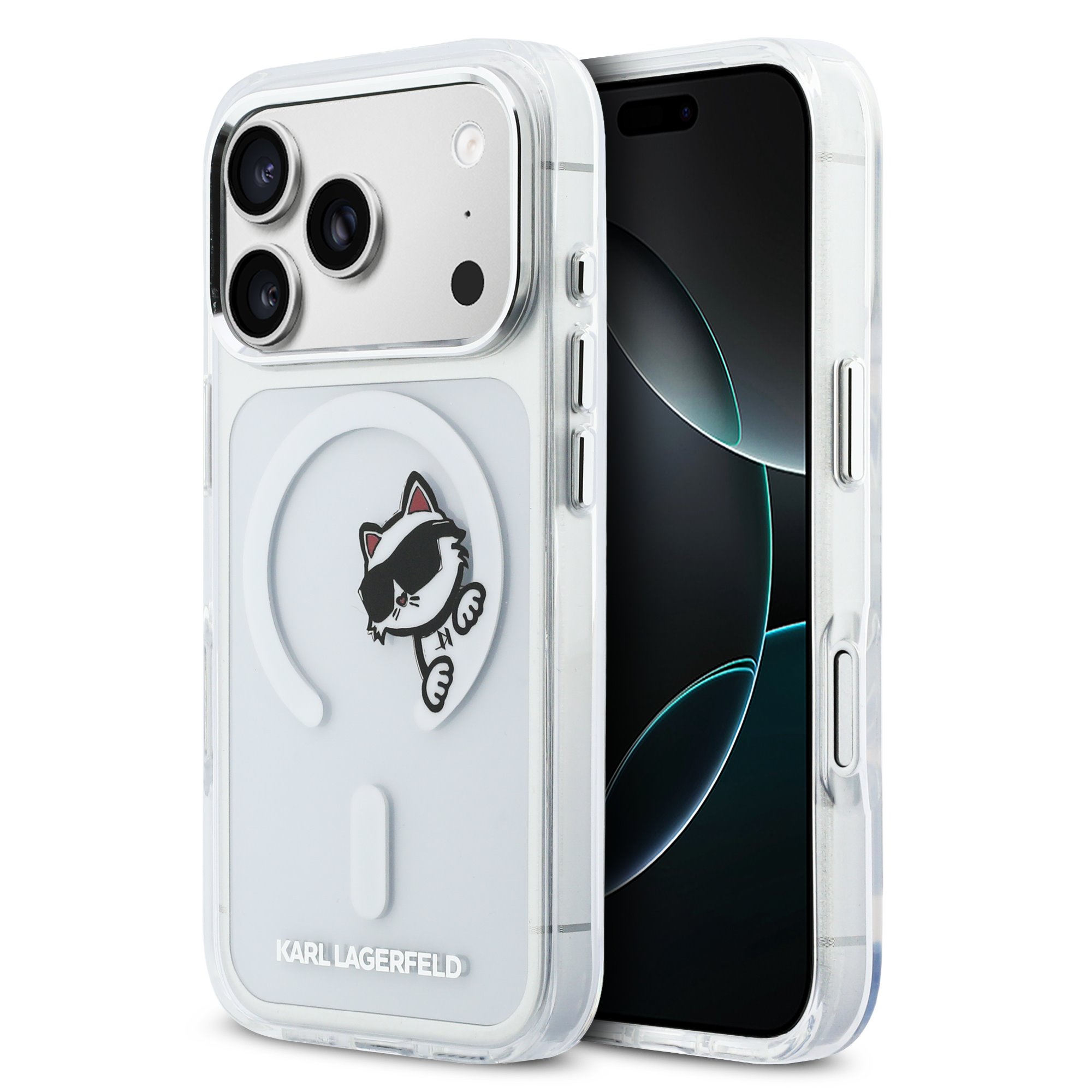 Karl Lagerfeld Калъф Apple iPhone 17 Pro Max, IML Choupette Peekaboo MagSafe /прозрачен/ - KLHMP17X6HCPSCT