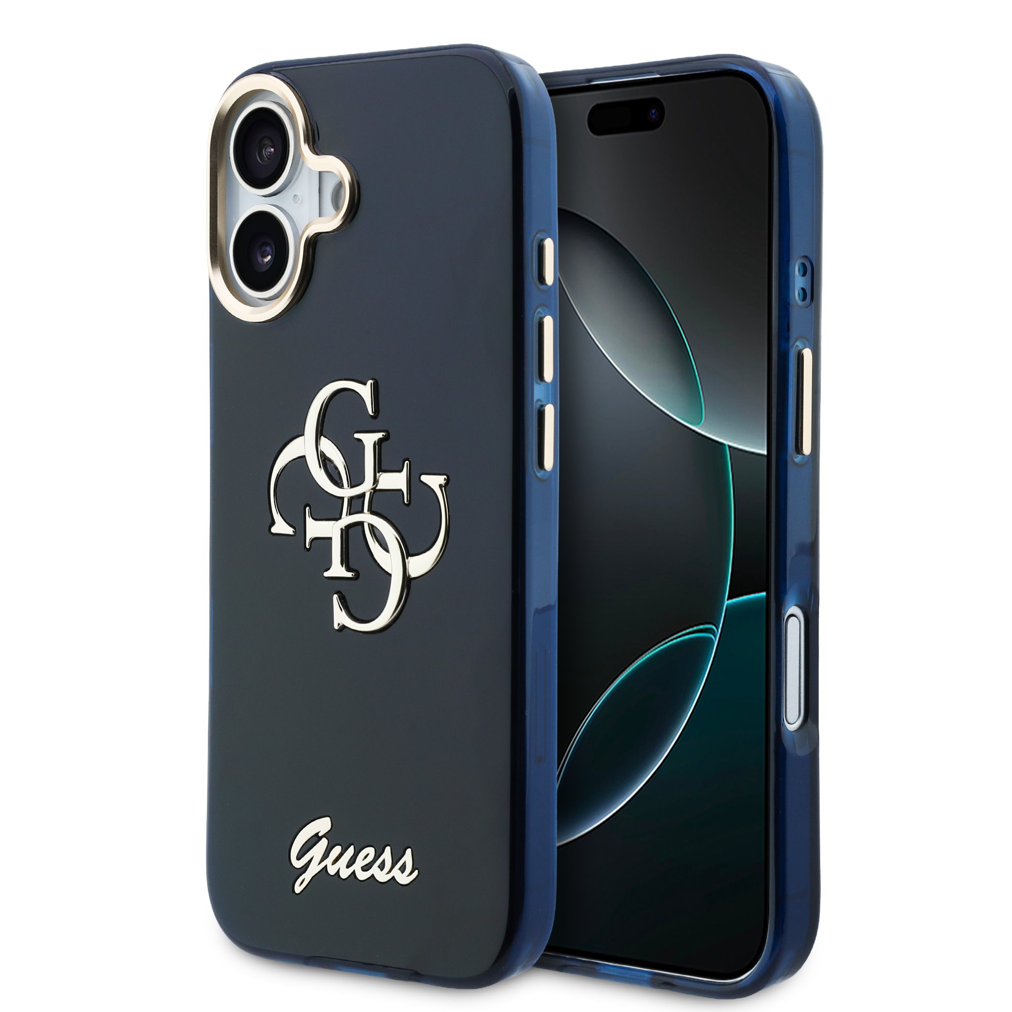 GUESS Калъф Apple iPhone 17, IML 4G Script Metal Logo /син/ - GUHCP17S5HC4MLSB