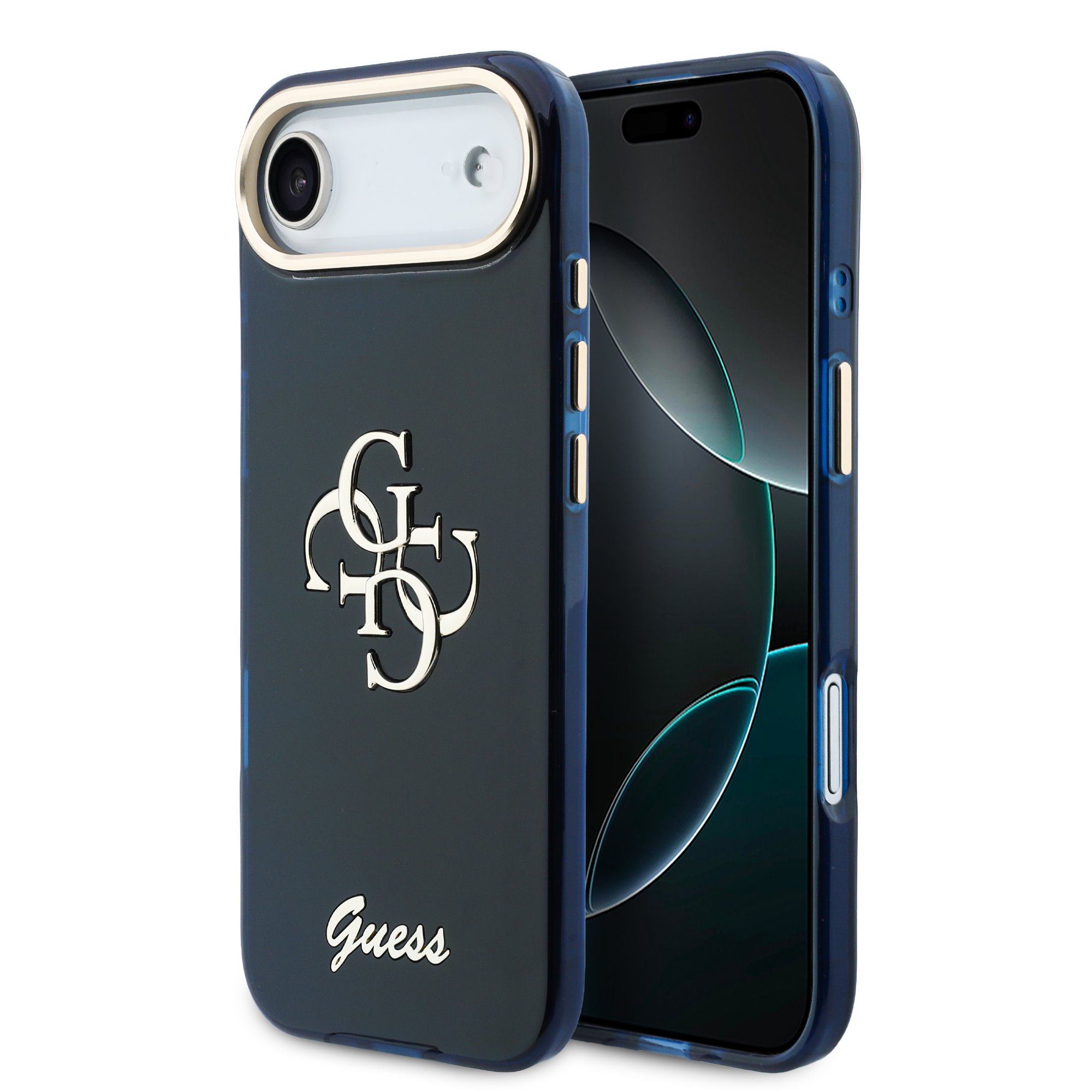 GUESS Калъф Apple iPhone 17 Air, IML 4G Script Metal Logo /син/ - GUHCP17M5HC4MLSB