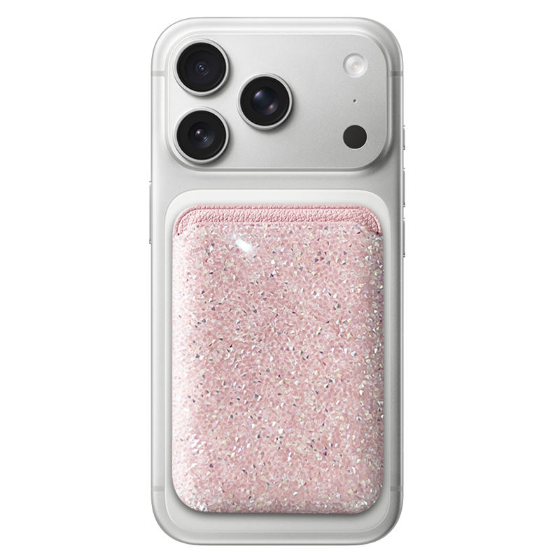 Калъф за карти Sparkle diamonds cardslot, MagSafe /розов/ 