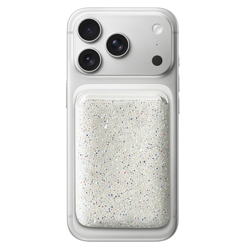 Калъф за карти Sparkle diamonds cardslot, MagSafe /бял/ 
