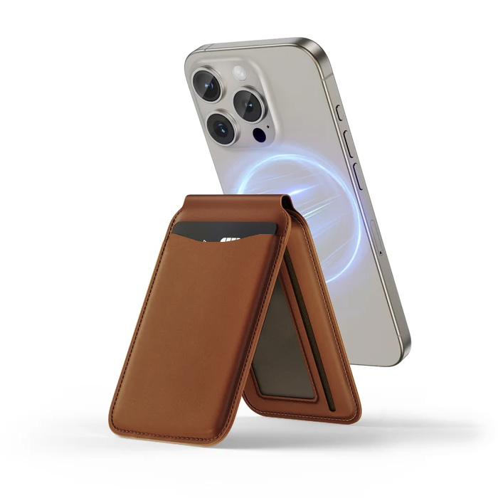 Калъф за карти Folding wallet cardslot, MagSafe /кафяв/ 