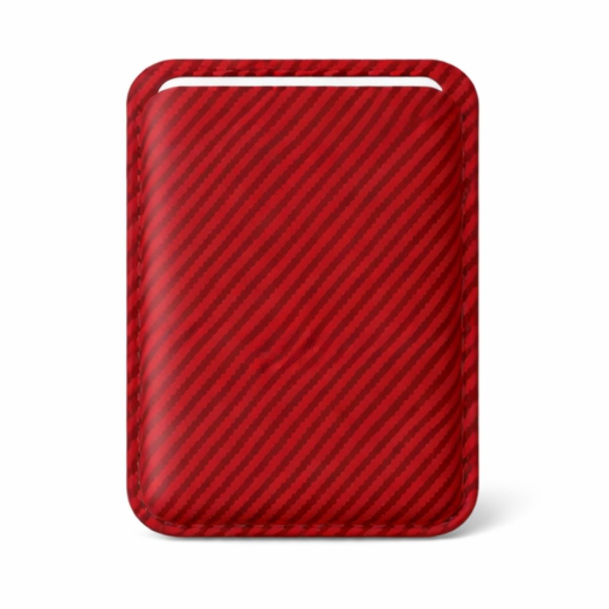 Калъф за карти Carbon fiber cardslot, MagSafe /червен/ 