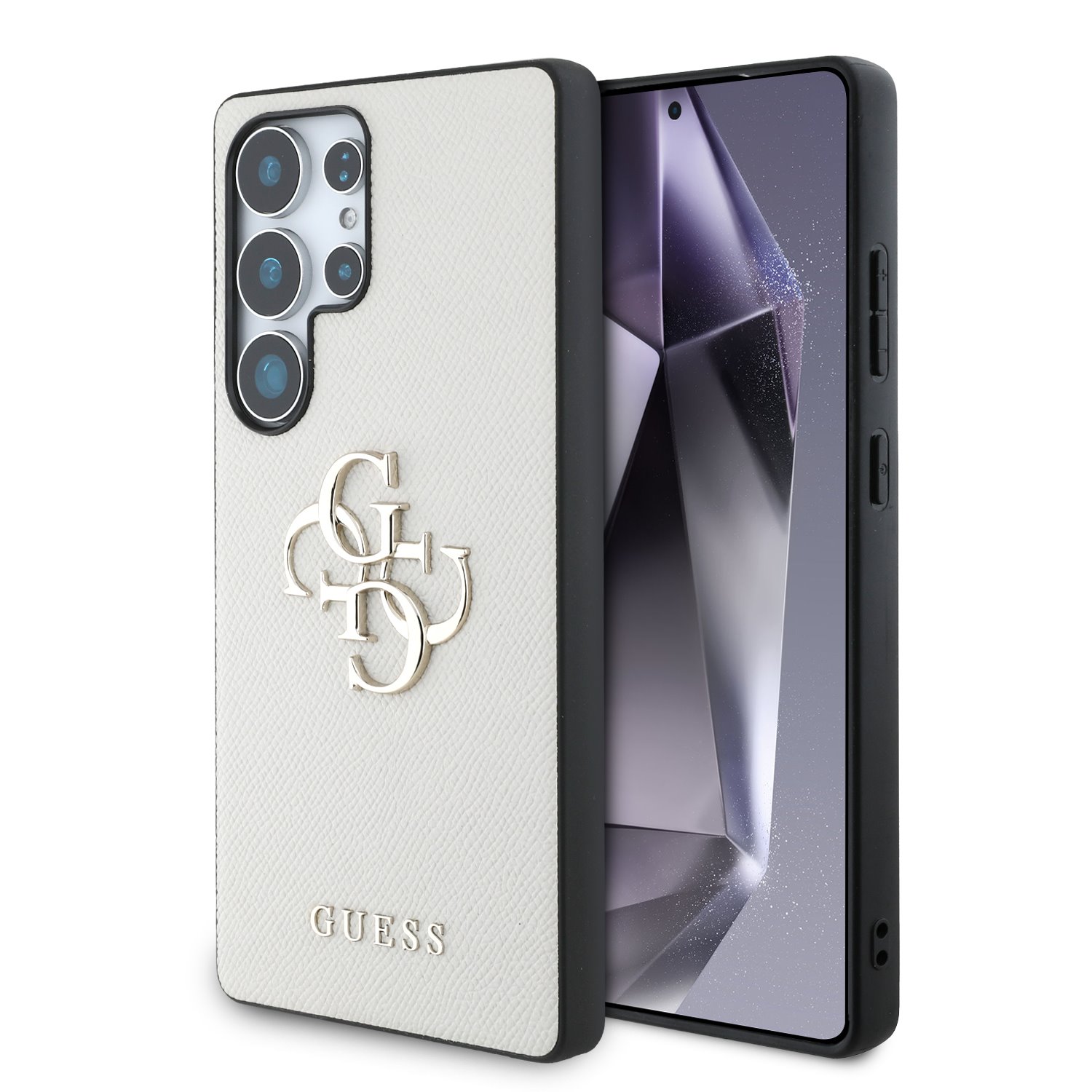 GUESS Калъф Samsung S25 Ultra, PU Grained 4G Metal Logo /бежов/ - GUHCS25LPGT4MBE