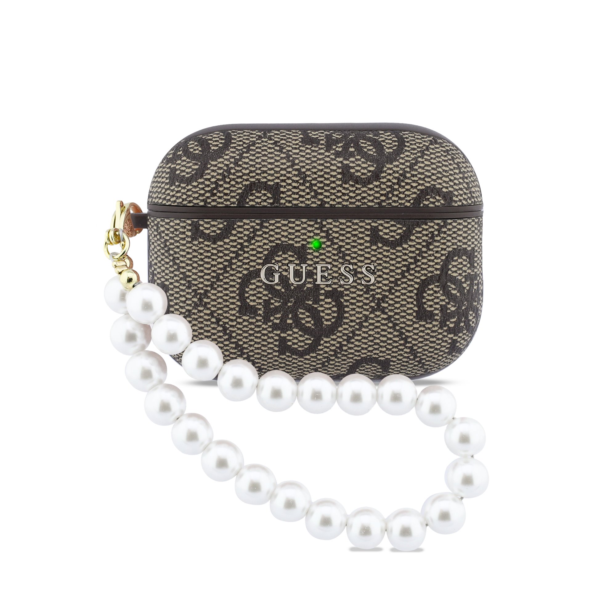GUESS Калъф Airpods Pro 3, PU 4G Classic Logo Pearl Strap, /кафяв/ - GUAP3P4E4PSW