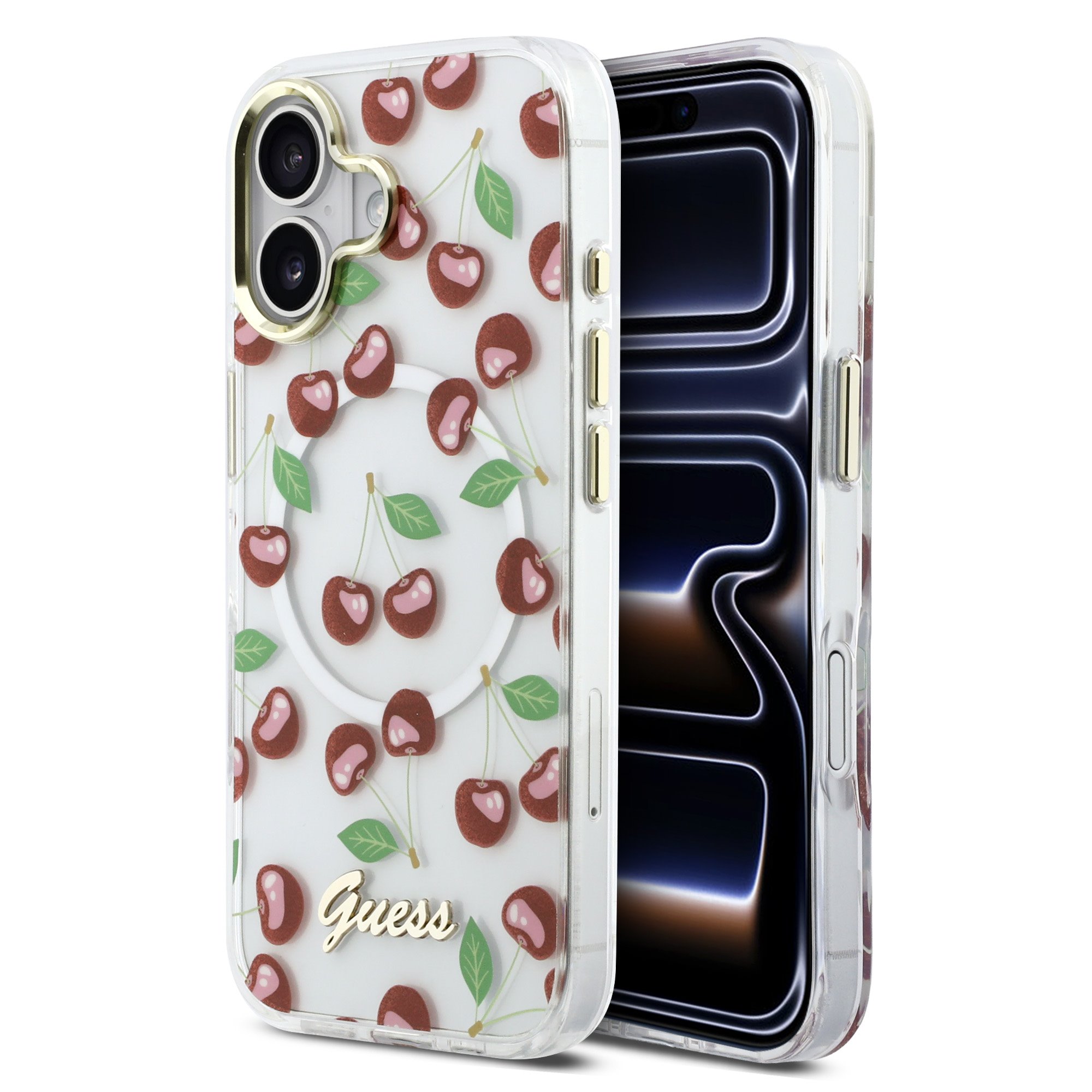 GUESS Калъф Apple iPhone 17, IML Glitter Cherry MagSafe - GUHMP17S5HTCGMEH