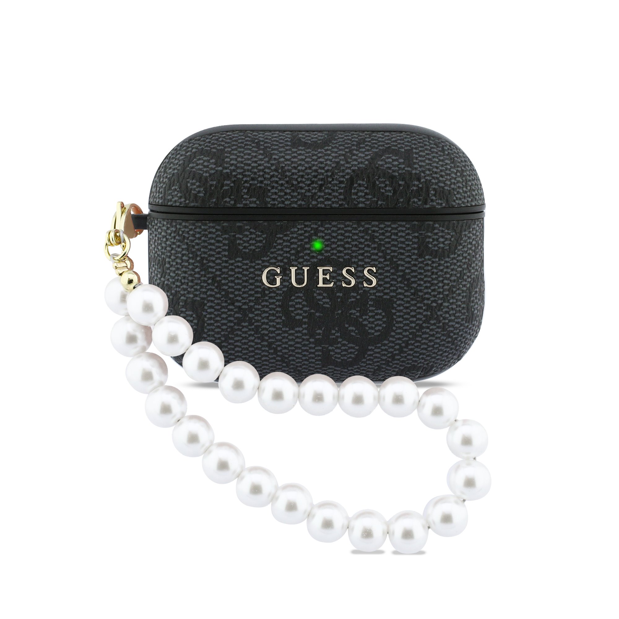 GUESS Калъф Airpods Pro 3, PU 4G Classic Logo Pearl Strap, /черен/ - GUAP3P4E4PSW
