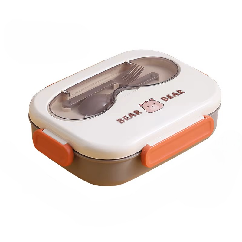 Кутия за храна Lunch box, /кафяв-крем/ - #2548