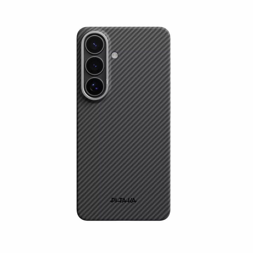 PITAKA Калъф Samsung S26 Plus, Aramid Edge MagSafe, черно/сиво - KS2601S