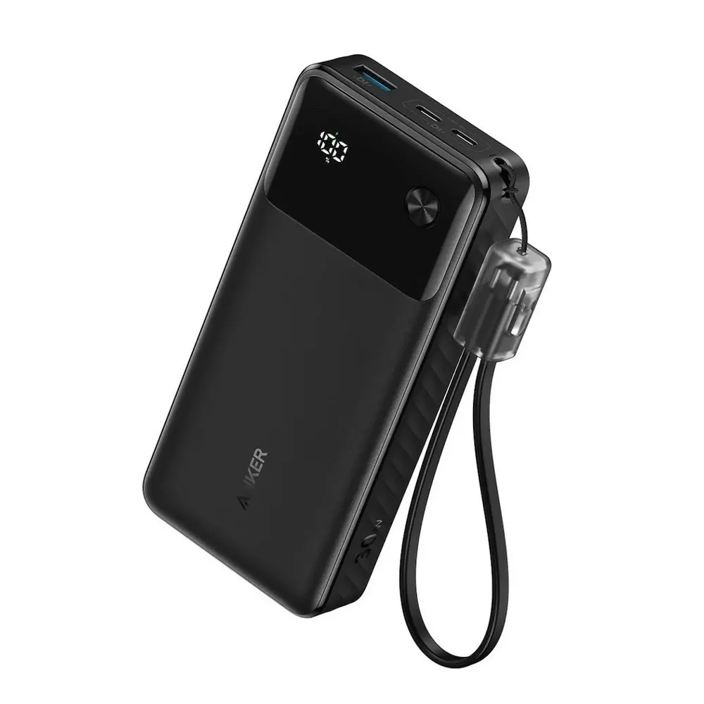 ANKER Power Bank, 20000 mAh, 30W + кабел Type-C - Type-C, Powercore /черен/ - A1384G11