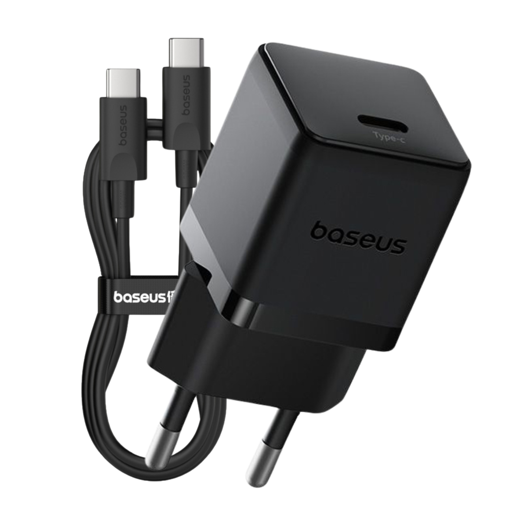 BASEUS 220V 30W, USB-C + кабел Type-C - Type-C, Palm fast /черен/ - P10111605113-01