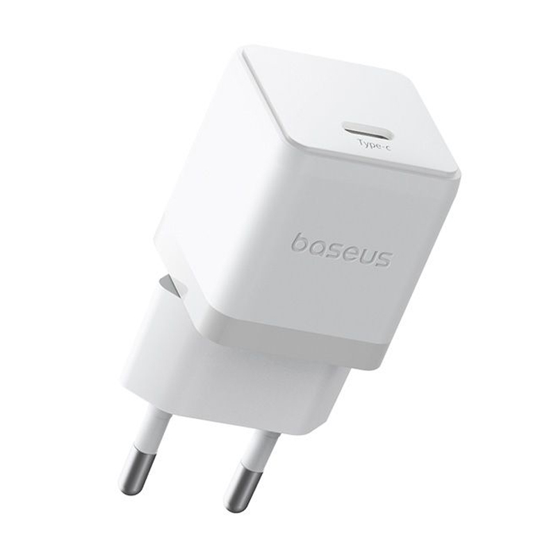 BASEUS 220V 30W, USB-C + кабел Type-C - Type-C, Palm fast /бял/ - P10111605213-01