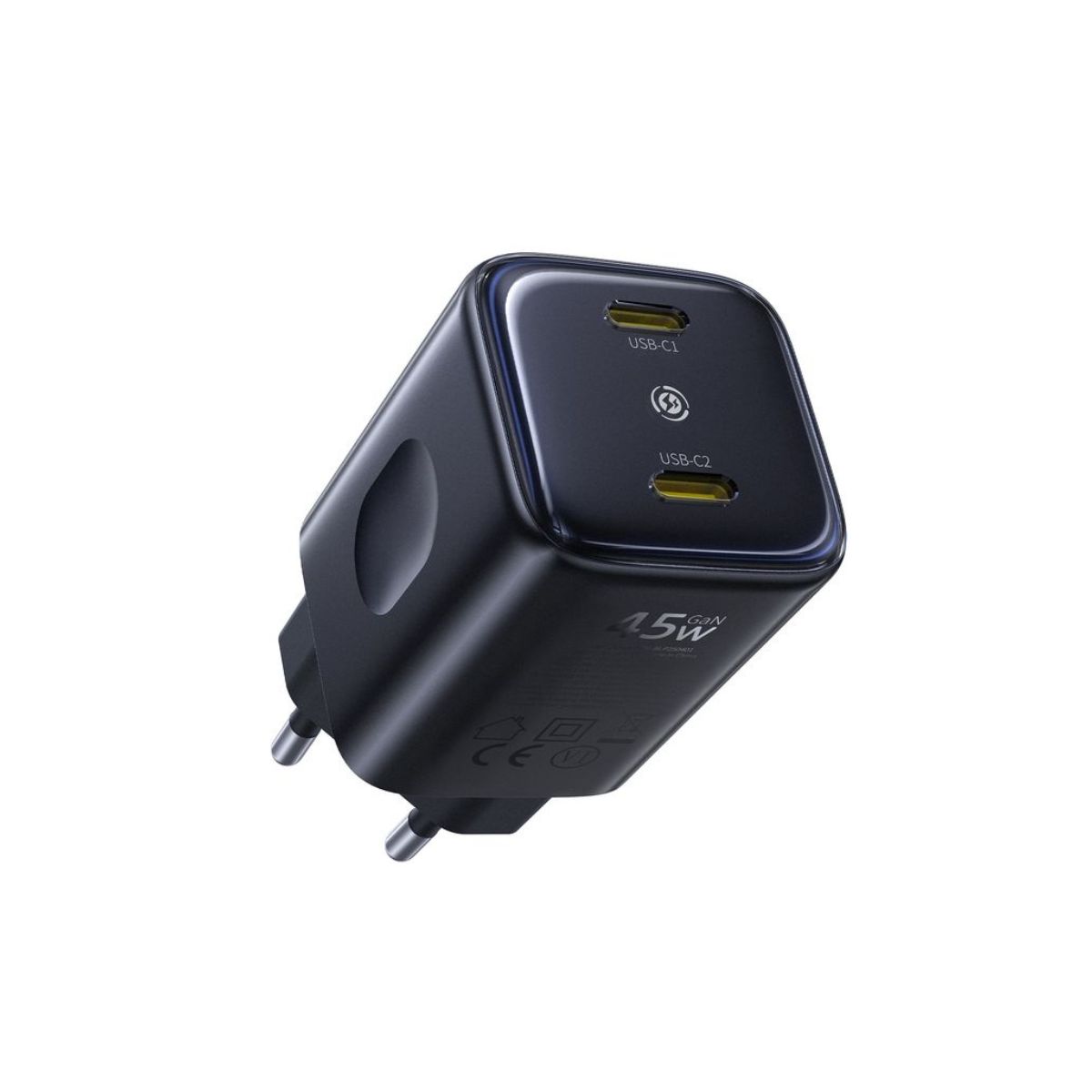 BASEUS 220V 45W, 2xUSB-C, PicoGo AN13 /черен/ - E0121F00