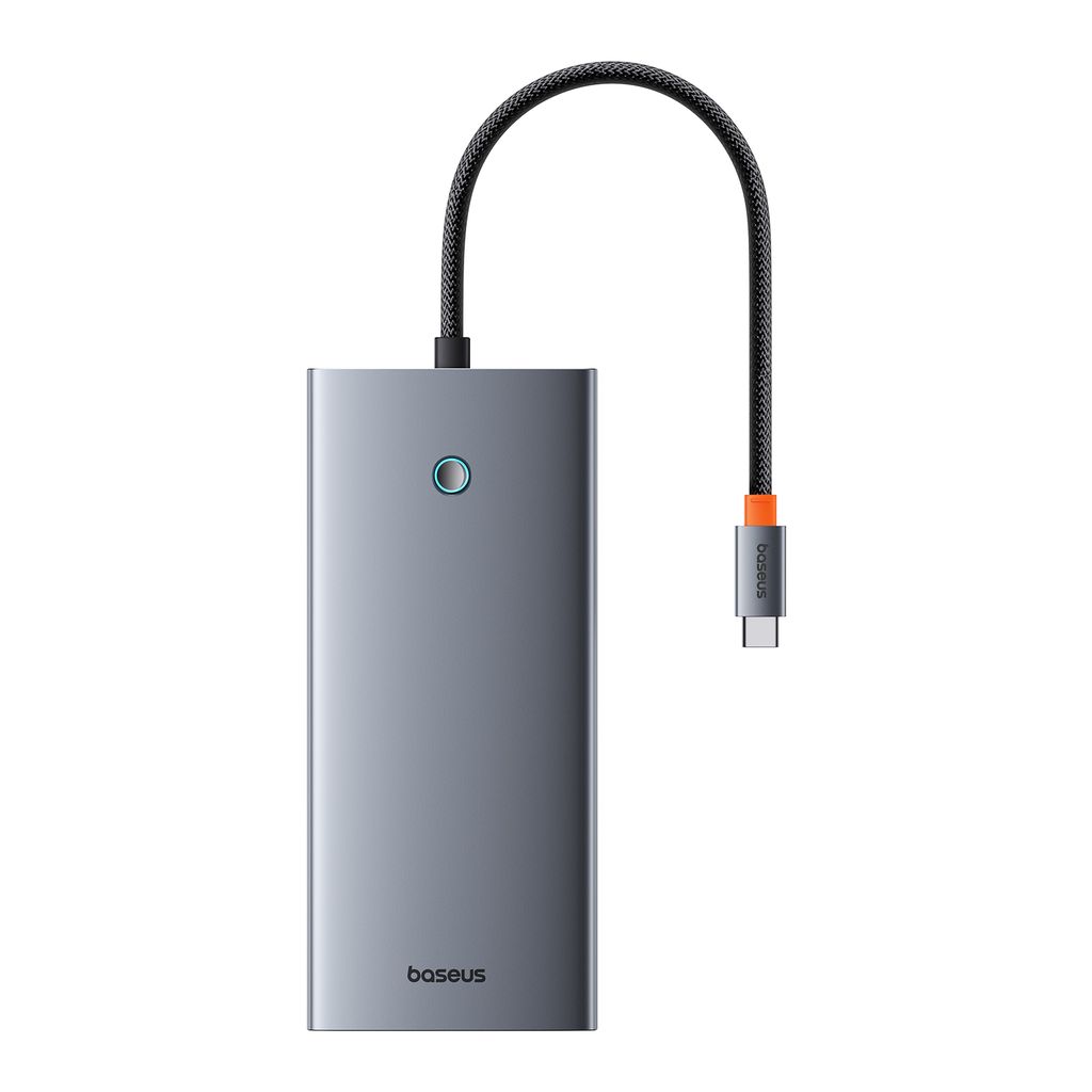BASEUS Хъб 13-в-1 от Type-C към USB2.0+2xUSB3.0+USB-C+2xHDMI 4K+USB-C(PD)+DP+VGA+TF/microSD+RJ45+3.5mm jack, PortalJoy S. /сив/ - B00053002811-01