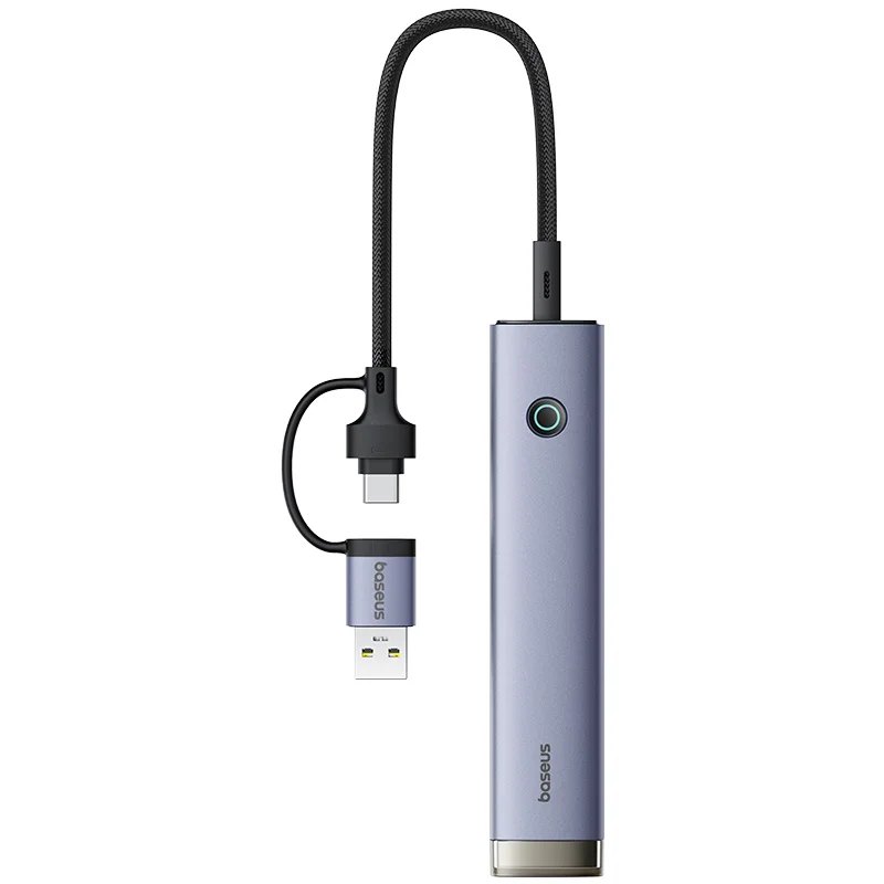 BASEUS Хъб 4-в-1 от Type-C/USB-A към 3xUSB3.0, USB-C AIR UltraJoy /сив/ - B0005280B811-15