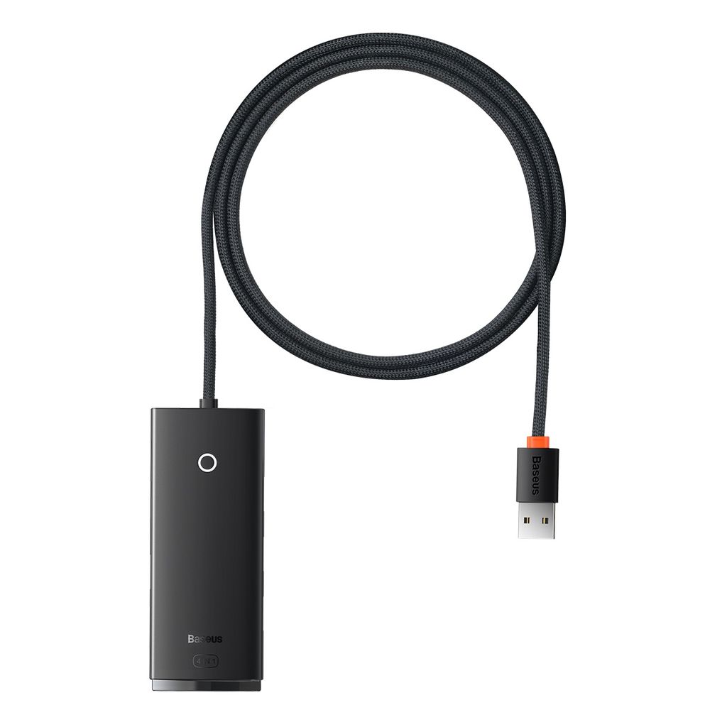 BASEUS Хъб 4-в-1 от USB-A към 4xUSB3.0, 1m., Lite S. /черен/ - WKQX030101