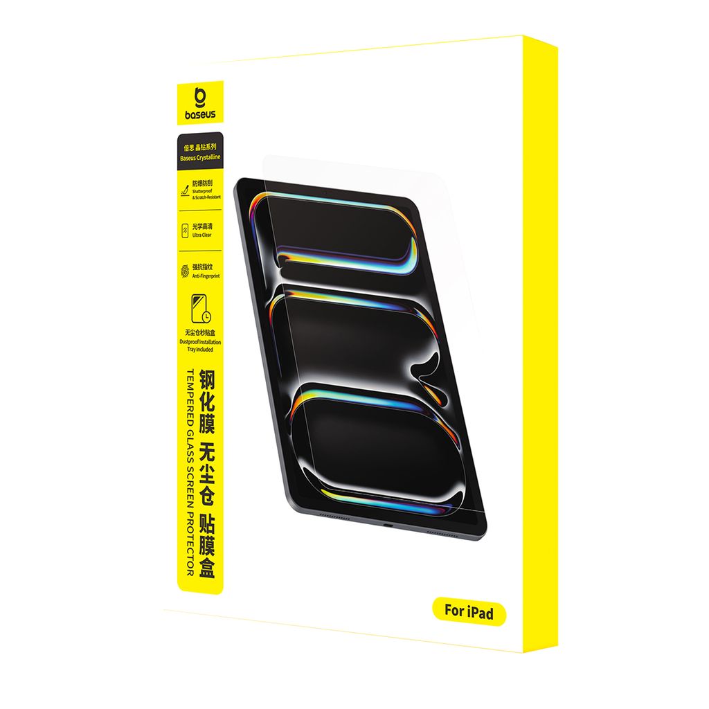 BASEUS Tempered Glass Crystalline Series HD iPad Mini 2021/2024, 8.3inch (Easy-fix) - P0031105