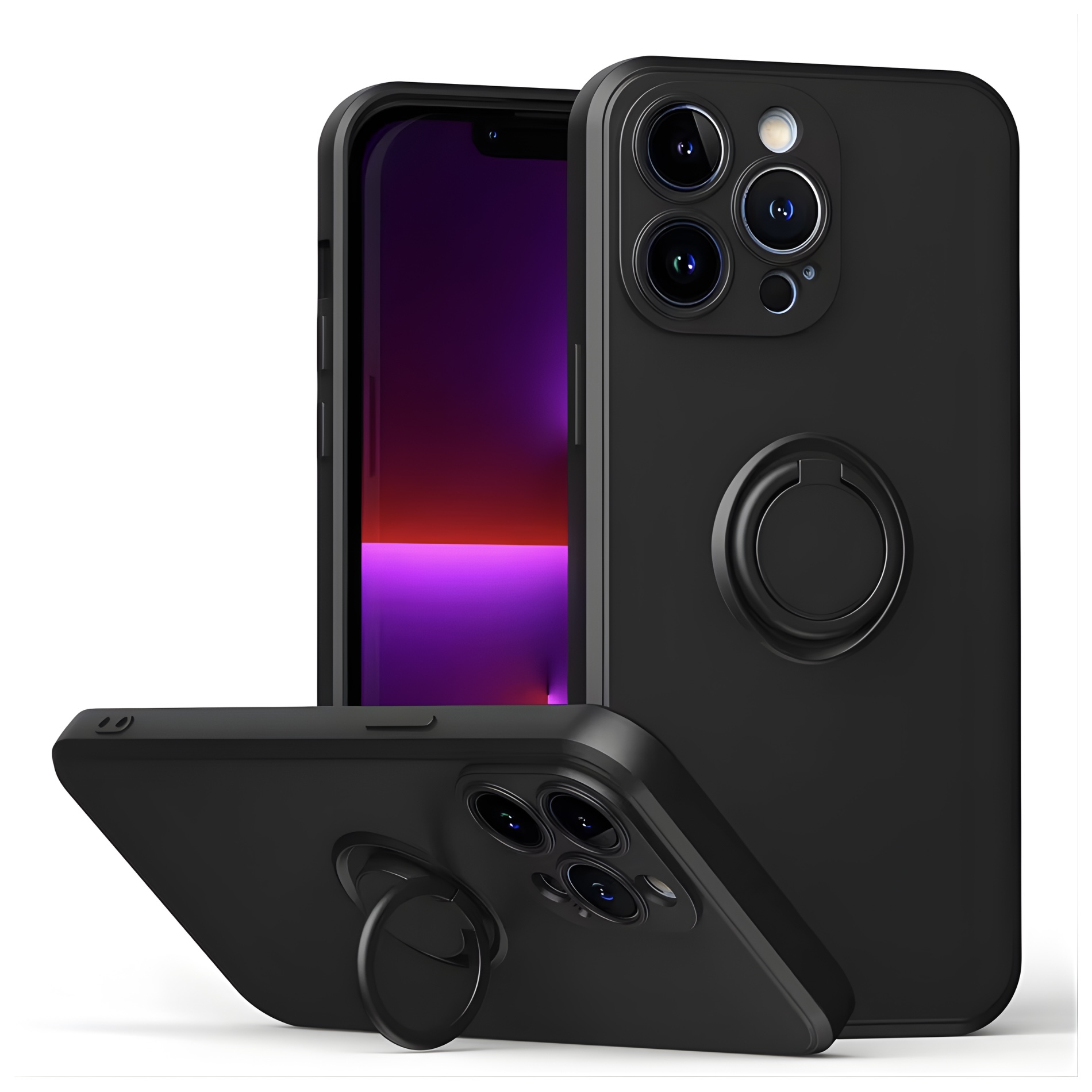 Калъф RING Silicone Apple iPhone 17 /черен/