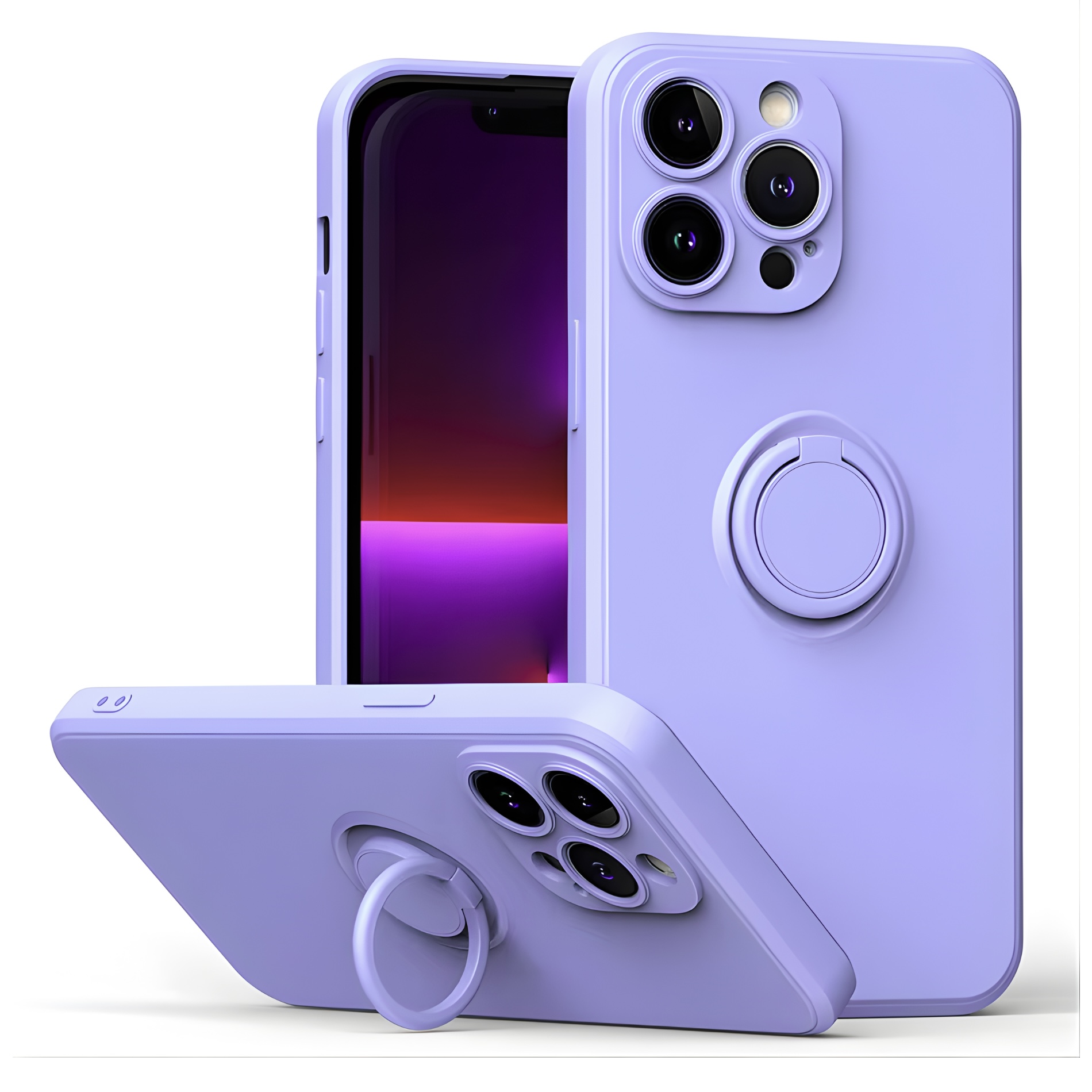 Калъф RING Silicone Apple iPhone 17 /лилав/