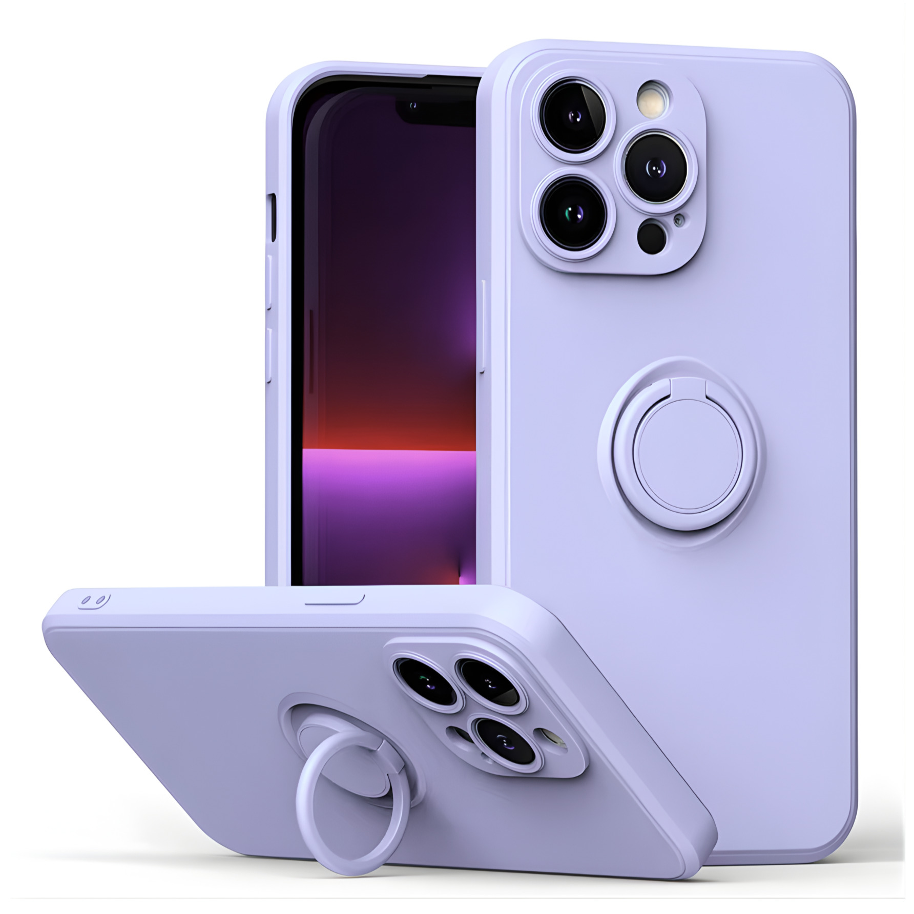 Калъф RING Silicone Apple iPhone 17 /лилав/