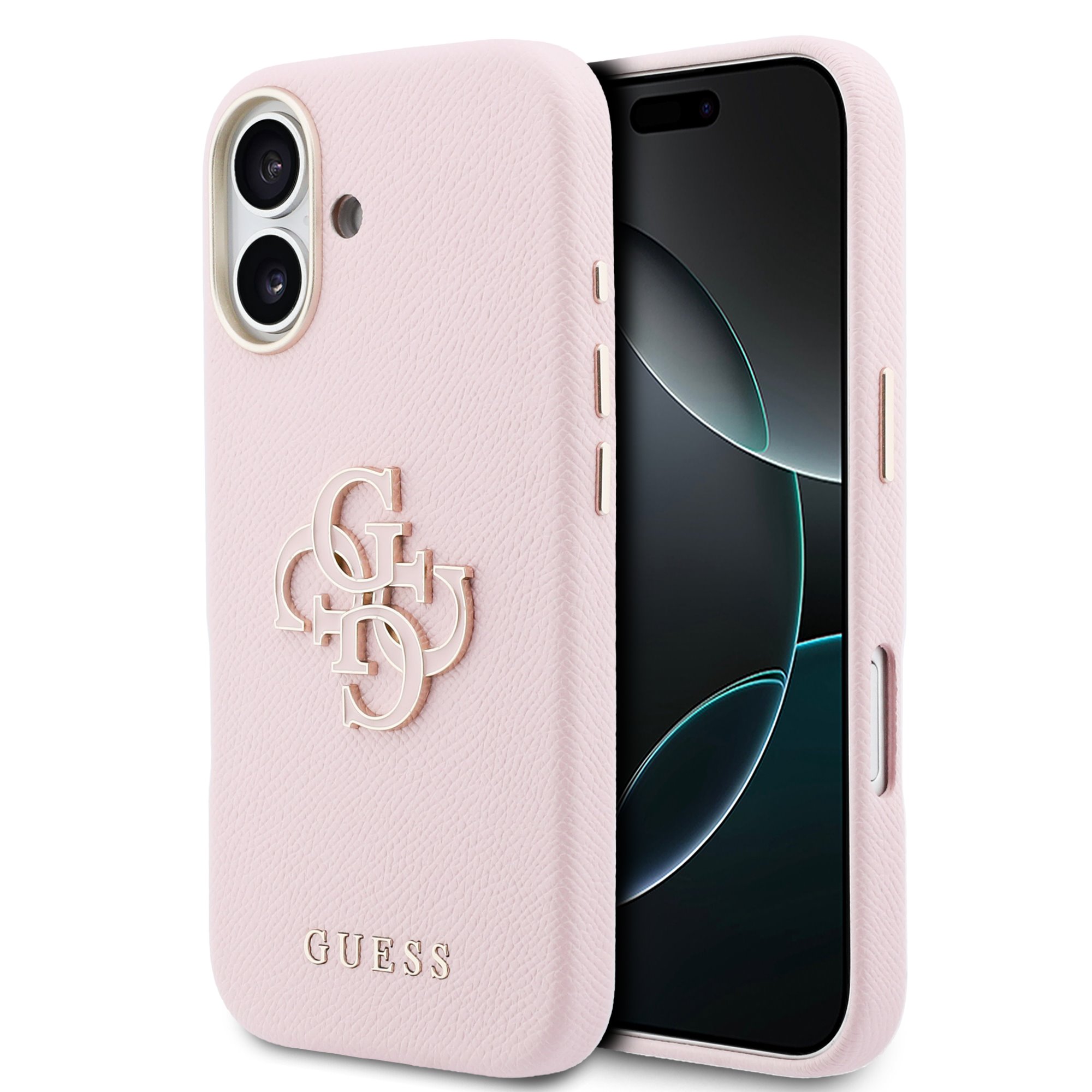 GUESS Калъф Apple iPhone 17, PU 4G Resin Metal Logo /розов/ - GUHCP17S5PS4RGGP