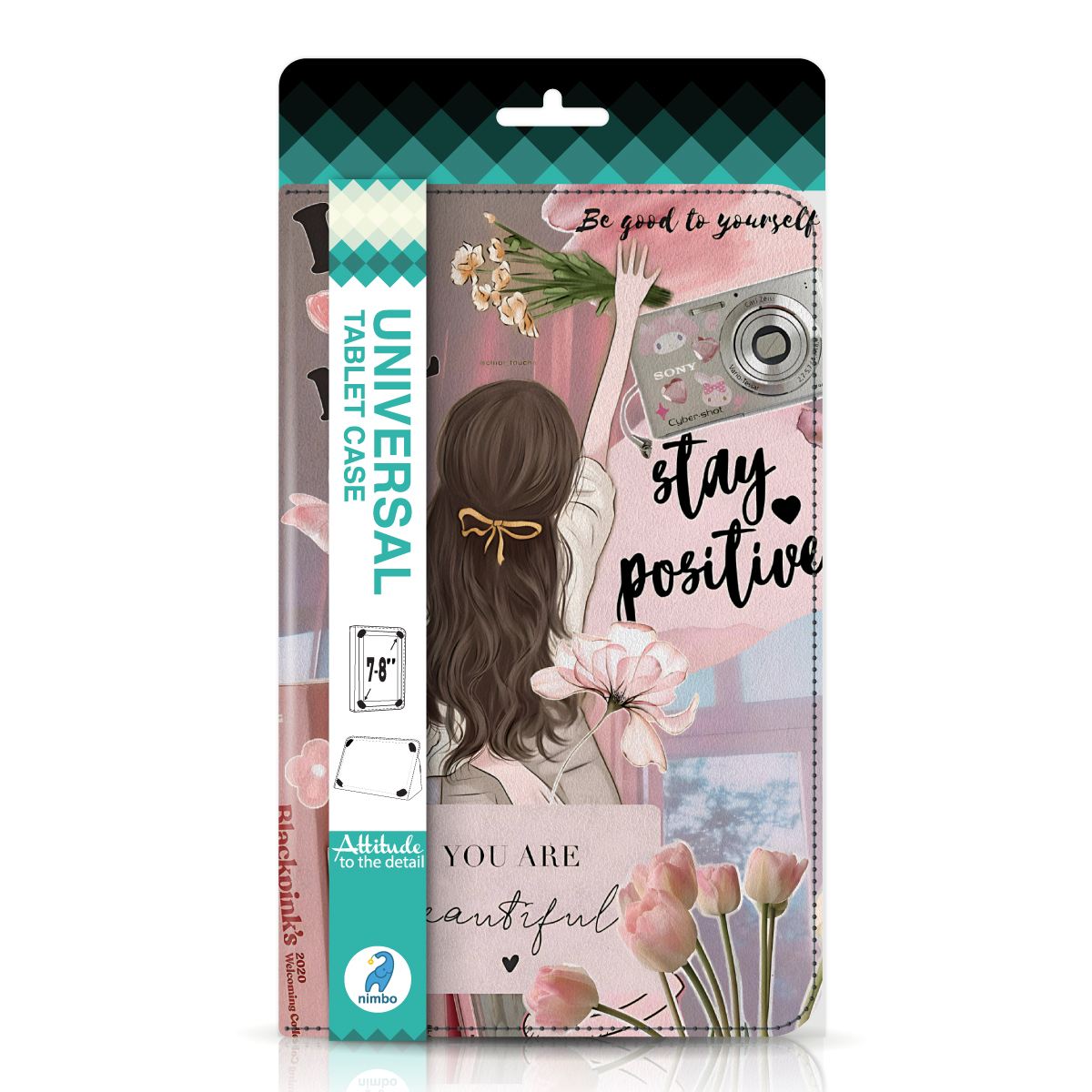 Калъф таблет Nimbo 9/10 инча универсален /момиче с лалета/